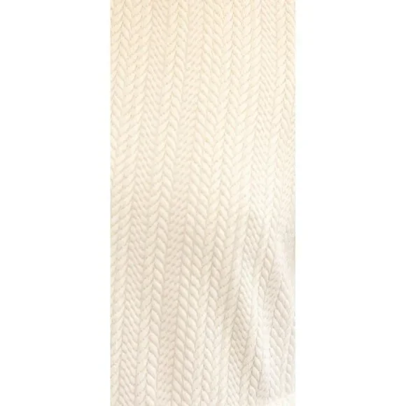 NWT Voy Womens Blue & White Two-Tone Dress W/ Knit Textured Top & Puff Sleeves~S - Picture 5 of 8